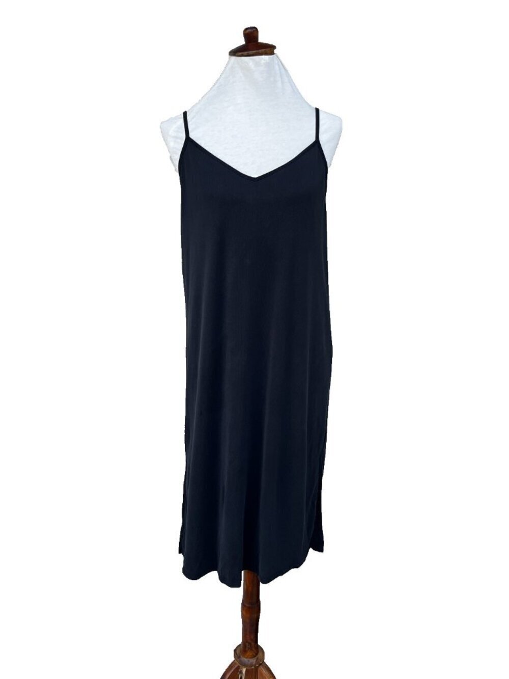 Bar III Women’s Charcoal Black Strappy Back Midi Dress Size L NWT Made USA - Picture 7 of 11